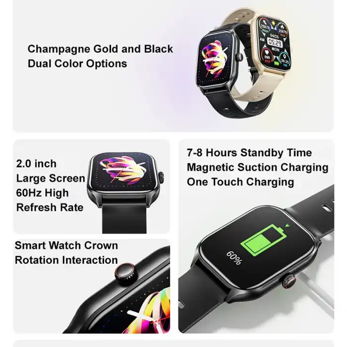 Awei H21 Smartwatch 2.01inch IPS Display Health & Fitness Tracking