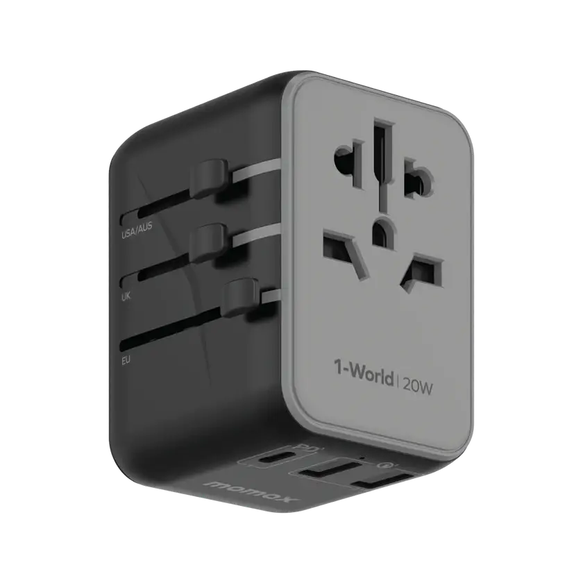 Momax 20W 3-Port + AC Travel Adapter Momax 20W 3-Port + AC Travel Adapter