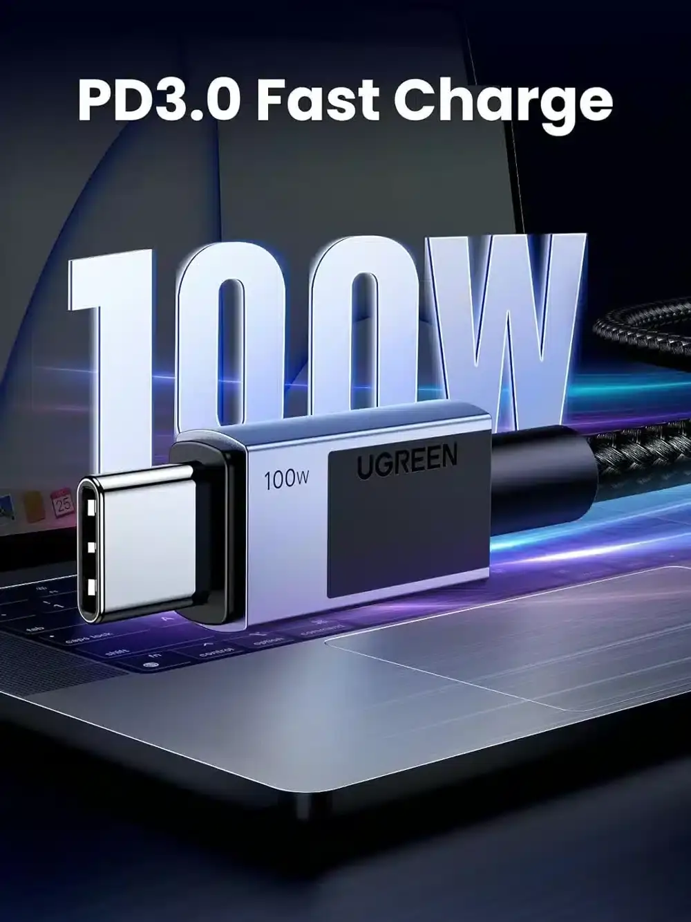 UGREEN L512 100W USB-C to USB-C Fast Charging Cable 1M