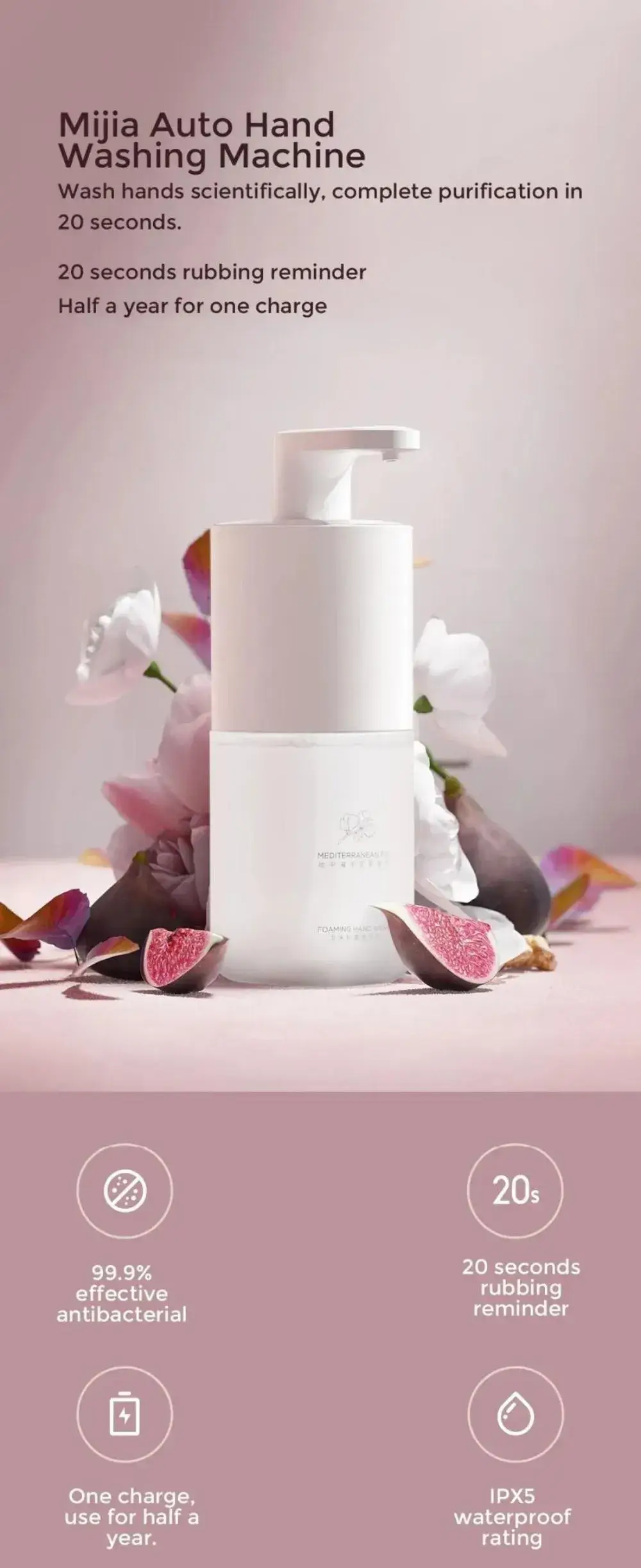 Xiaomi Mijia Automatic Soap Dispenser Pro Rechargeable Touchless Foaming Sensor