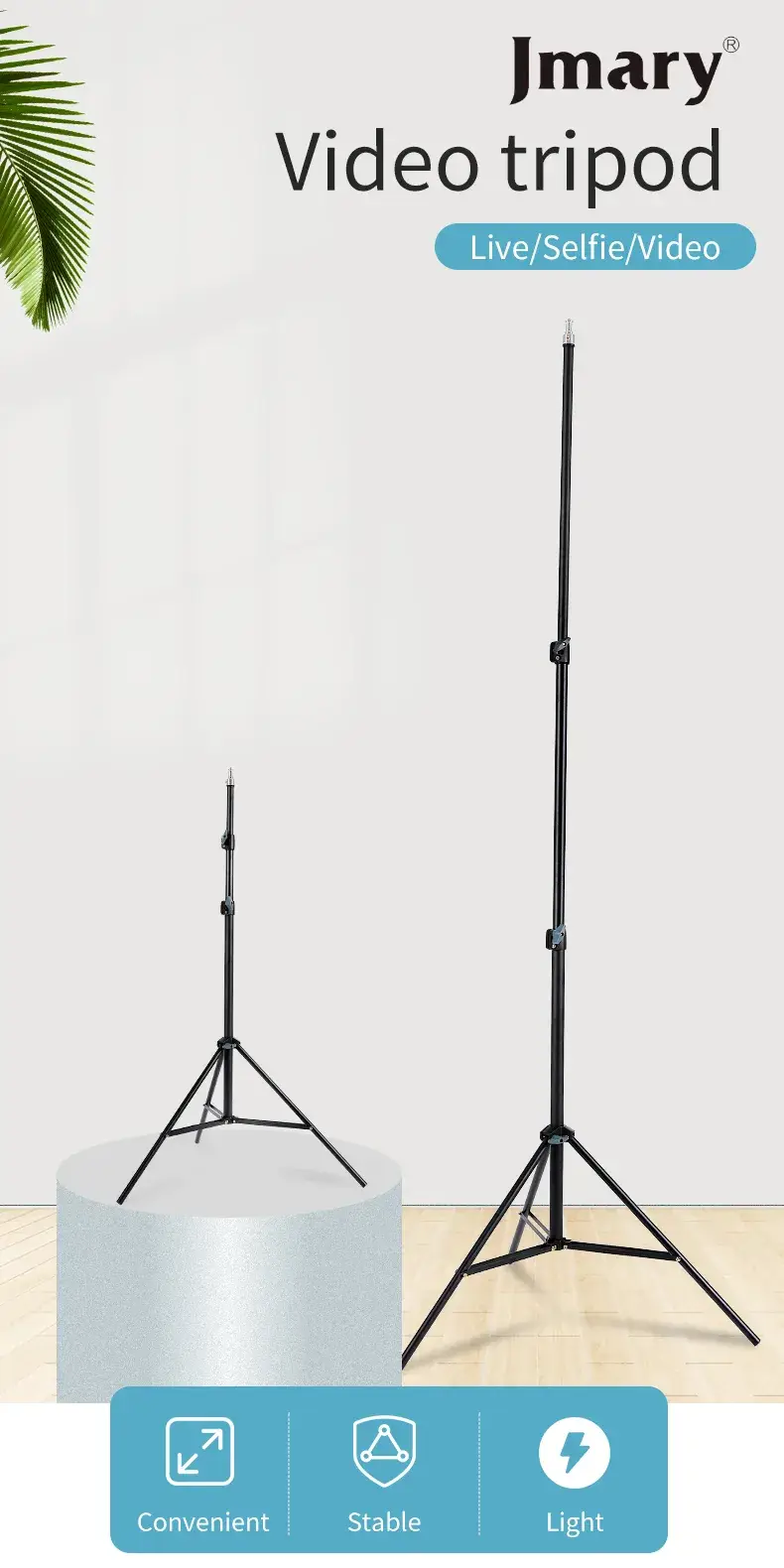Jmary MT-75 Adjustable Photography & Video Light Stand Tripod