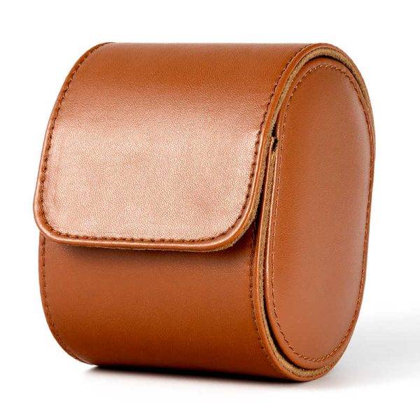 Luxury Vintage Leather Watch Roll 1 Slot Travel Storage Case Luxury Vintage Leather Watch Roll 1 Slot Travel Storage Case
