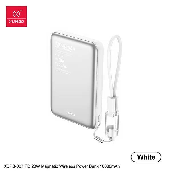 XUNDD XDPB-027 10000mAh Magnetic Wireless Power Bank with 20W PD Fast Charging