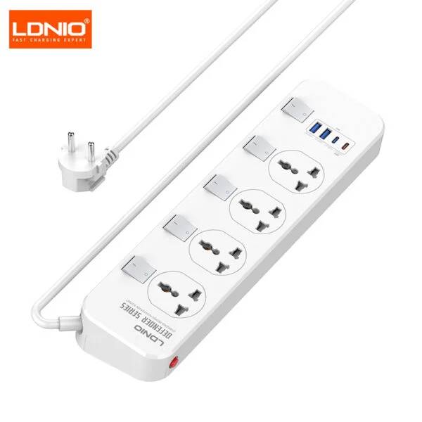 LDNIO SC4408C 4-Outlet AC + 4-USB Extension Power Socket Strip LDNIO SC4408C 4-Outlet AC + 4-USB Extension Power Socket Strip