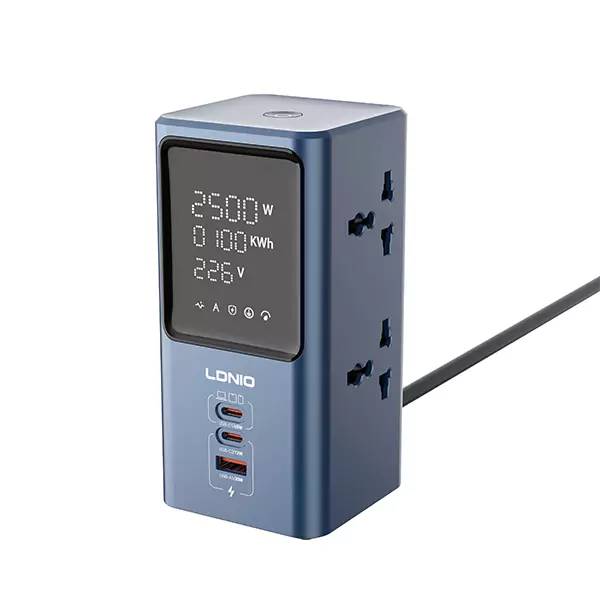 LDNIO SC2 45W GaN PD Fast Charging 7-in-1 Power Strip with LED Display LDNIO SC2 45W GaN PD Fast Charging 7-in-1 Power Strip with LED Display