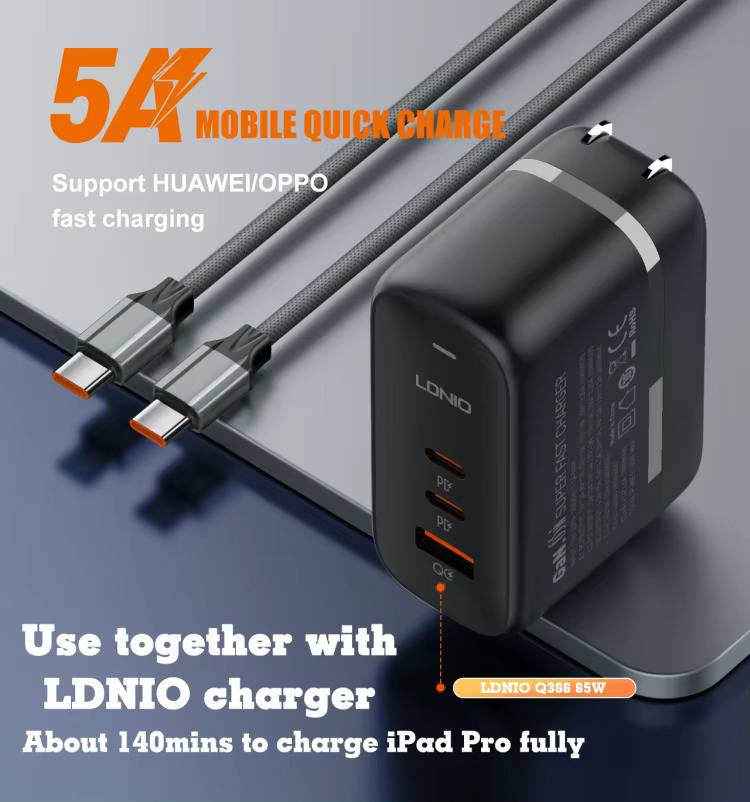 LDNIO LC442C 5A Fast Charging Type-C to Type-C Data Cable