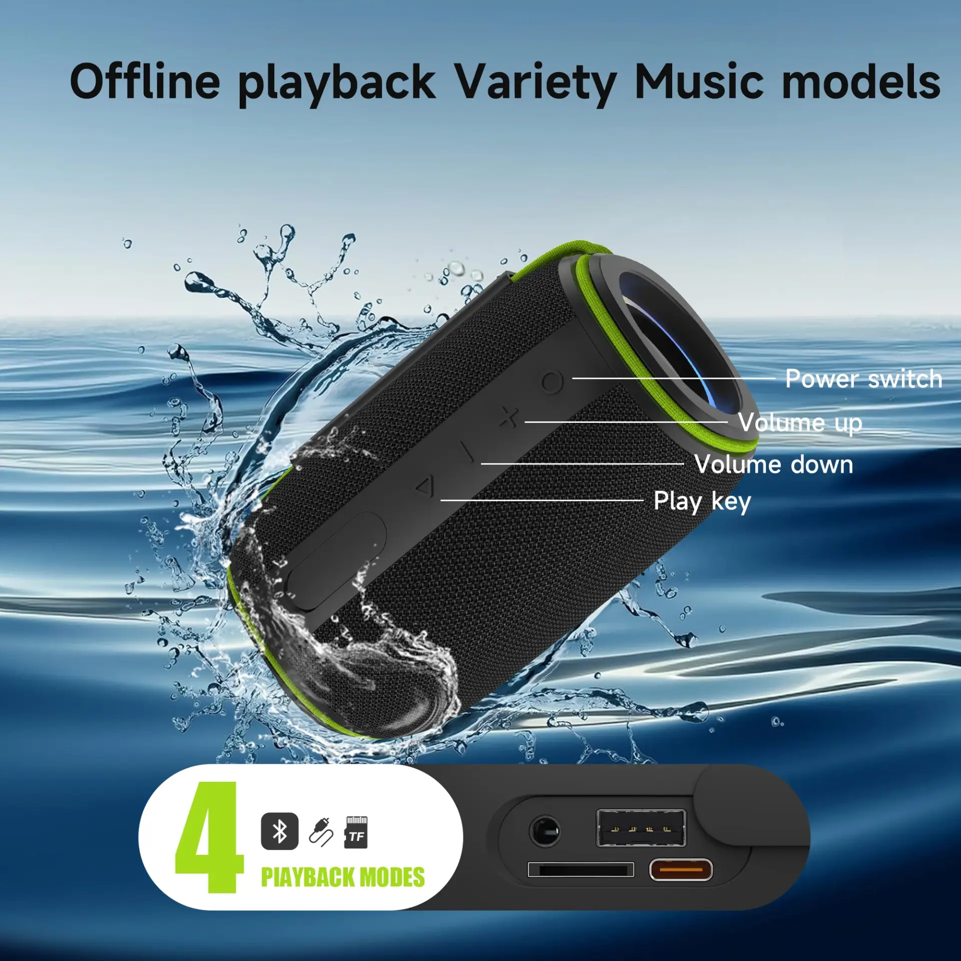 WiWU Thunder H5 Portable Wireless Bluetooth Speaker