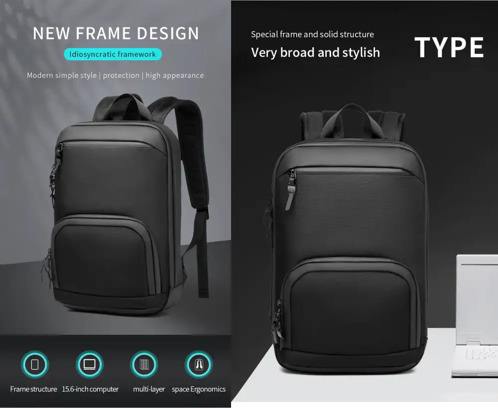 Ozuko 9474 Fashionable Travel Laptop Backpack 15.6″