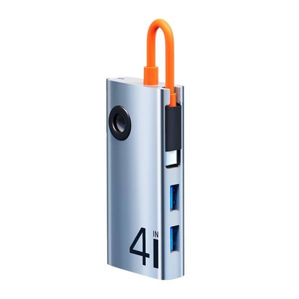 ROCK TR26 4-in-1 USB-C to USB 3.0 ×3 RJ45 Multifunctional Hub ROCK TR26 4-in-1 USB-C to USB 3.0 ×3 RJ45 Multifunctional Hub