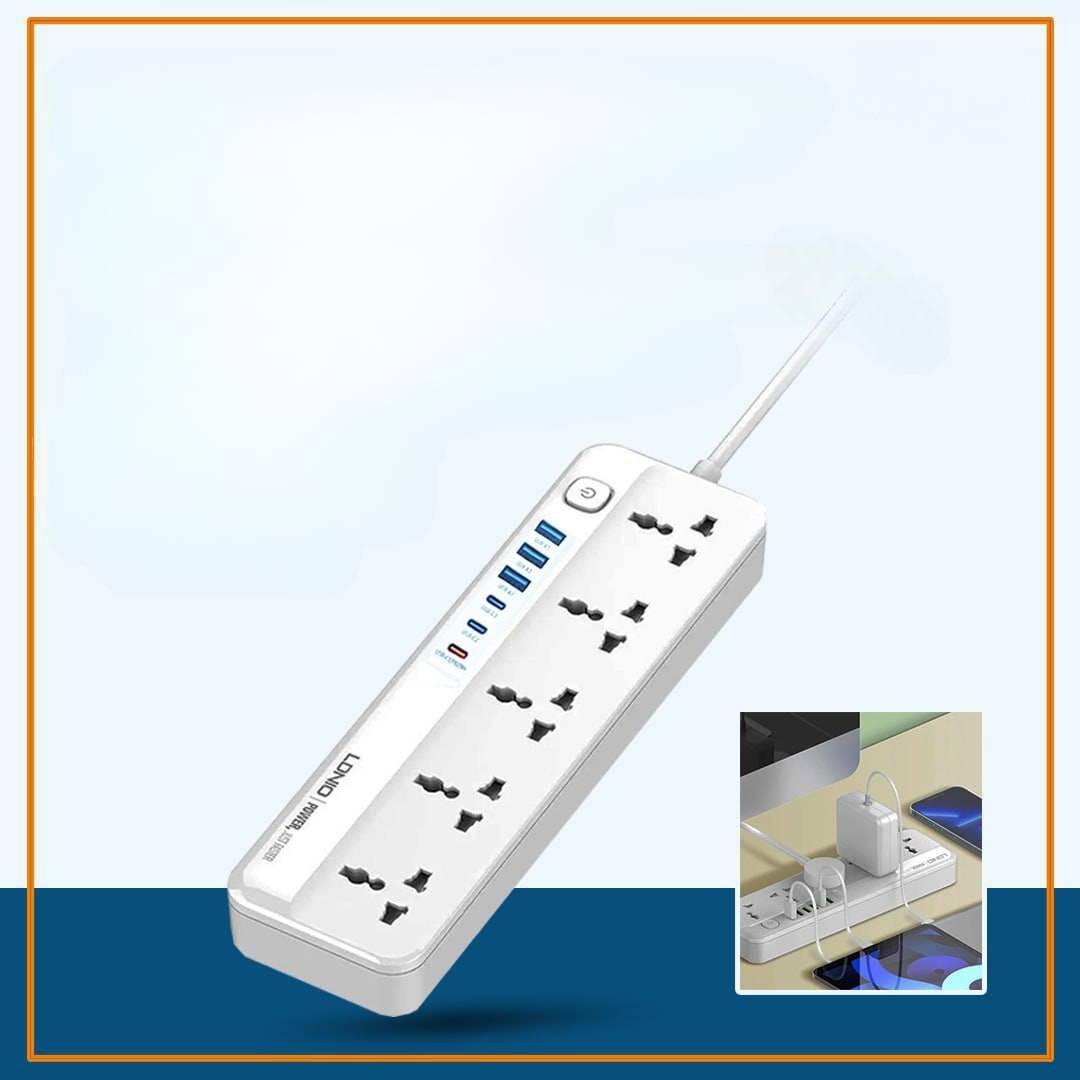 LDNIO SC5614C Parasutensior 5-Outlet Power Strip with 3 USB & 3 Type-C Ports