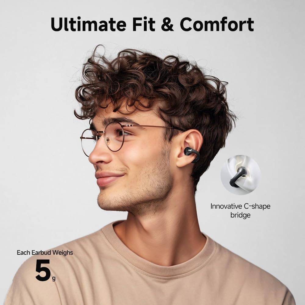 QCY Crossky C30 Open-Ear Clip-On Wireless Earbuds