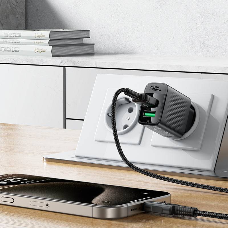 Acefast A86 12W Dual USB-A Fast Wall Charger Adapter