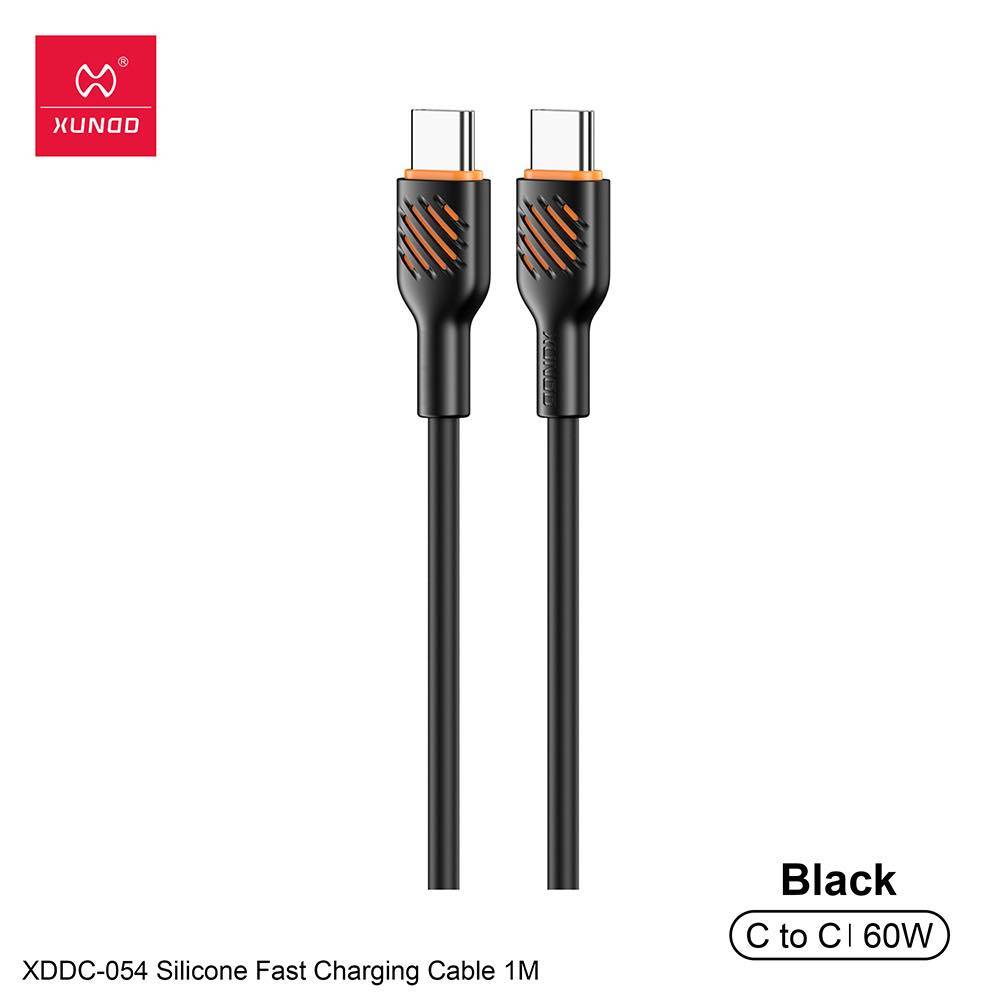 XUNDD XDDC-054 Silicone 60W Type-C to Type-C And 27W Type-C to Lightning Fast Charging Cable 1M