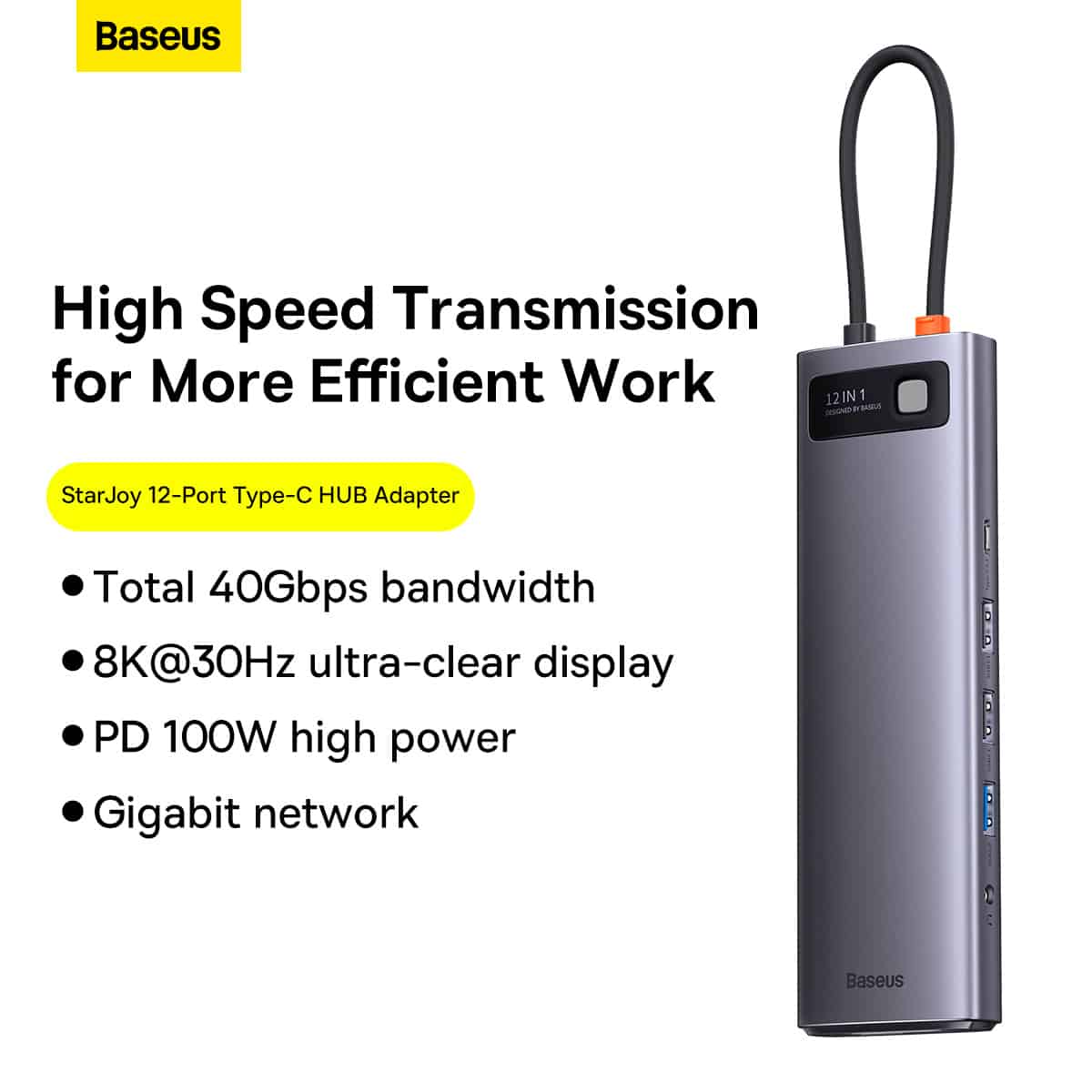 Baseus Metal Gleam Series/ Starjoy Series 12-in-1 Multifunctional Type-C Hub Adapter