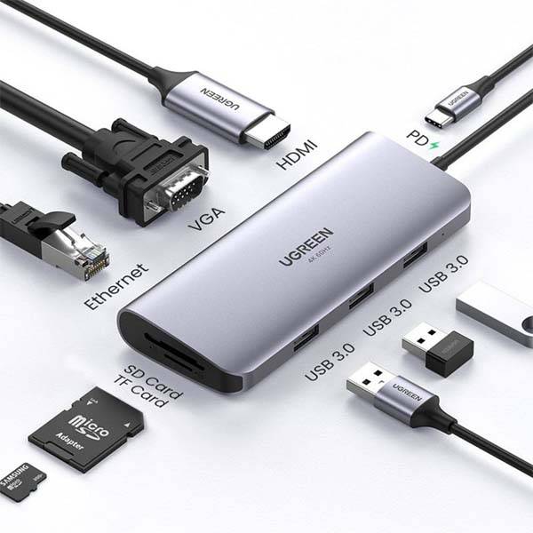 UGREEN CM179 9-in-1 USB-C Multifunctional Hub Adapter 40873
