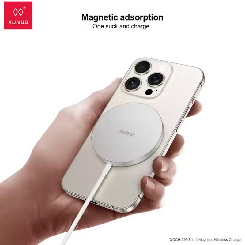 XUNDD XDCH-096 15W Magnetic 3-in-1 Wireless Charger