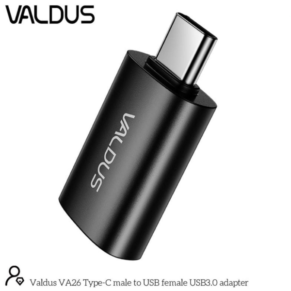 Valdus VA26 USB-C Male to USB-A Female OTG Adapter Valdus VA26 USB-C Male to USB-A Female OTG Adapter