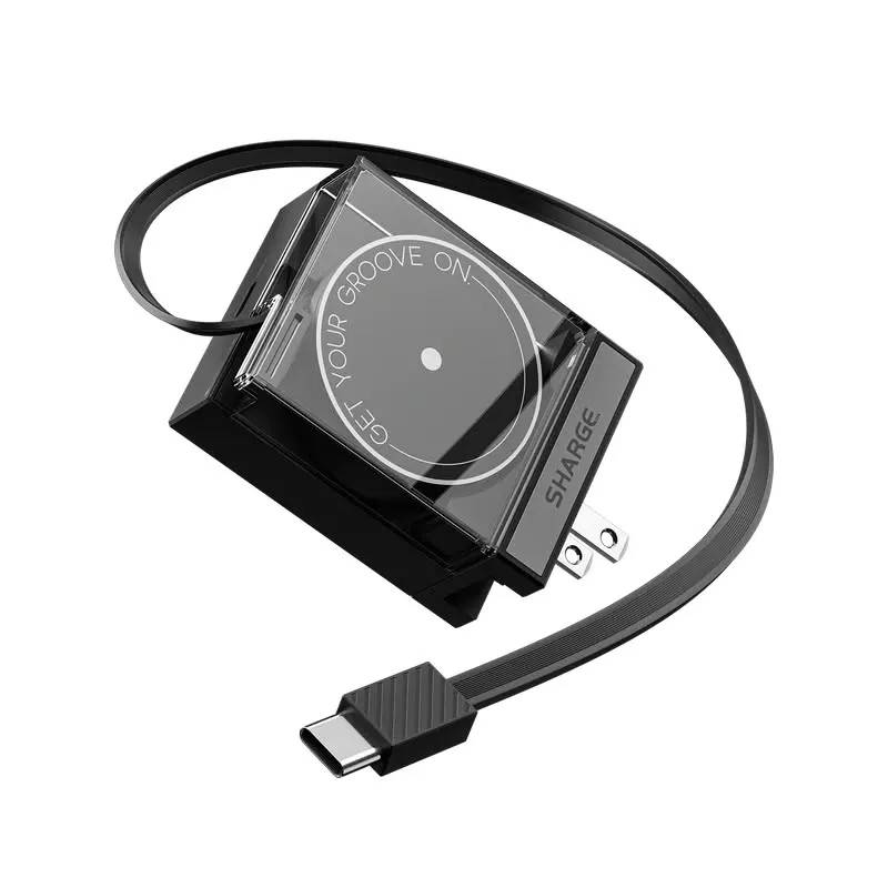SHARGE 65W Retractable USB-C PD 3.0 GaN Charger with Universal Kit