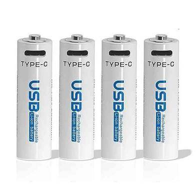 AiVR 4-Pack USB-C Rechargeable AA Batteries - 2550mWh with Type-C Charging AiVR 4-Pack USB-C Rechargeable AA Batteries - 2550mWh with Type-C Charging