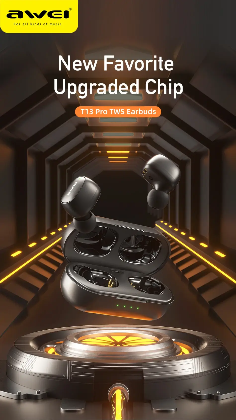 Awei T13 Pro True Wireless In-Ear Earbuds