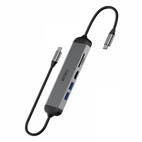 WIWU Alpha A521H 5-in-1 USB-C Multiport Hub WIWU Alpha A521H 5-in-1 USB-C Multiport Hub