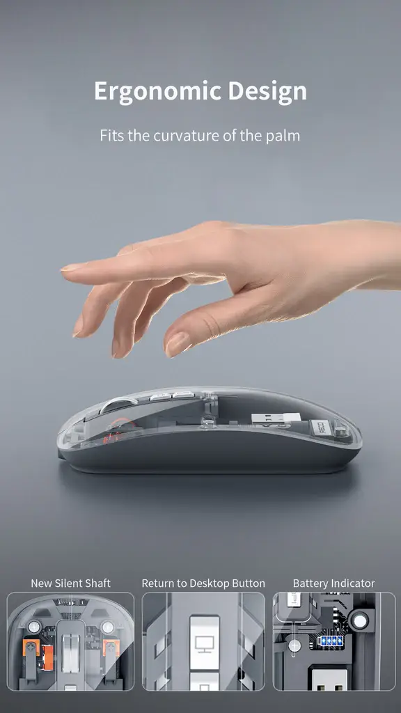 Recci RCS-M01 Space Capsule Transparent Wireless Mouse