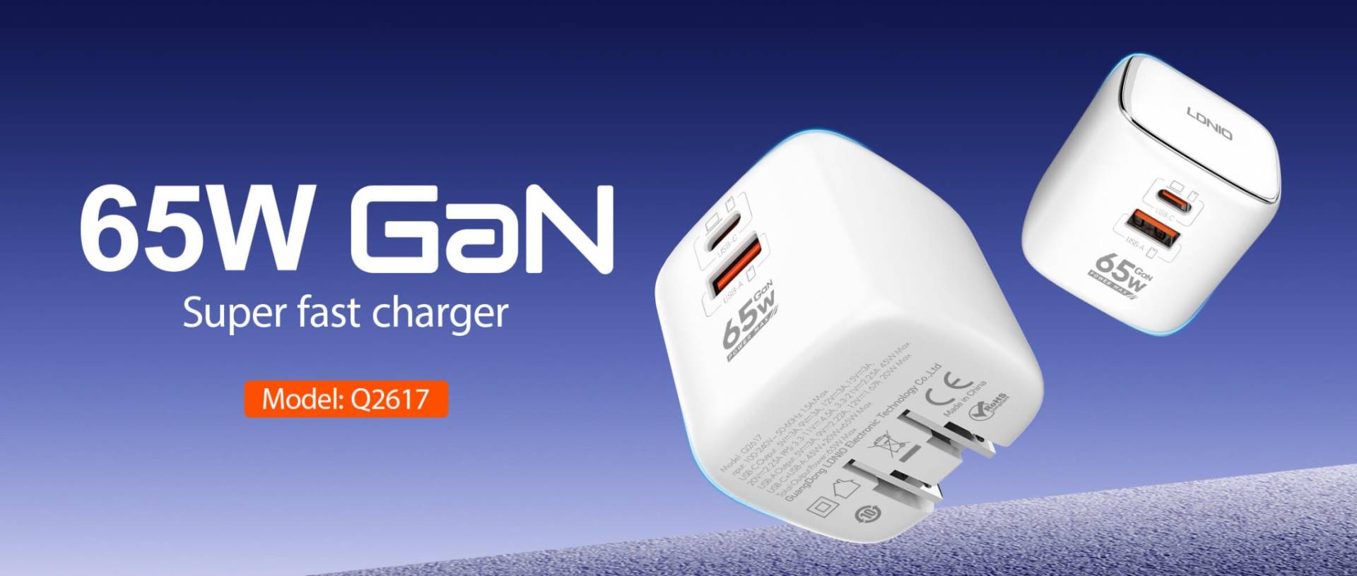 LDNIO Q2617 65W PD GaN Fast Wall Charger