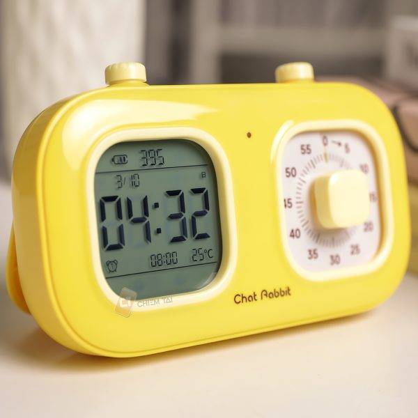 Chat Rabbit Dual Screen Thermometer Time Manager