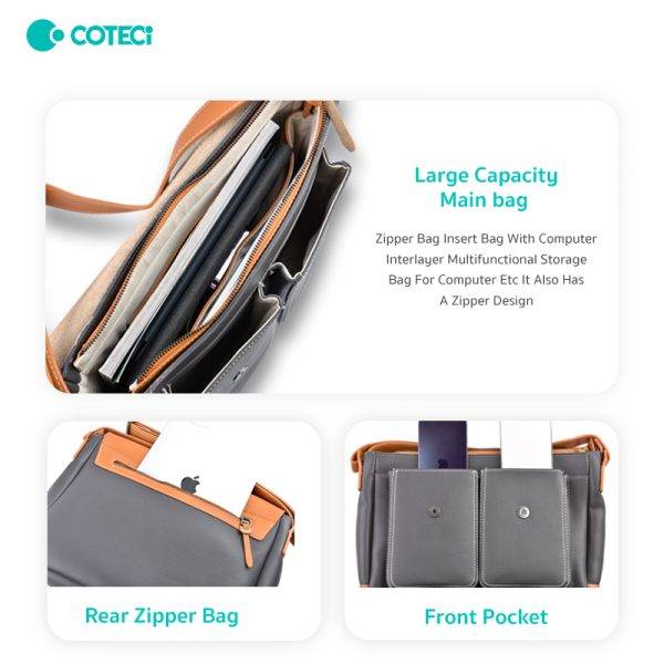 COTECi 14048 Large Capacity PU Leather Fashion Shoulder Bag