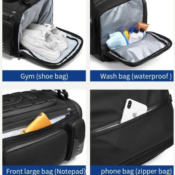 Ozuko 9326 Waterproof Anti-Theft Multifunctional Large-Capacity Travel Backpack