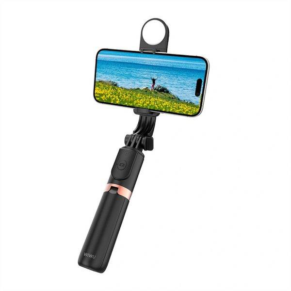 WIWU WI-SE011 Mini Selfie Stick with Built-in Light for Enhanced Photography