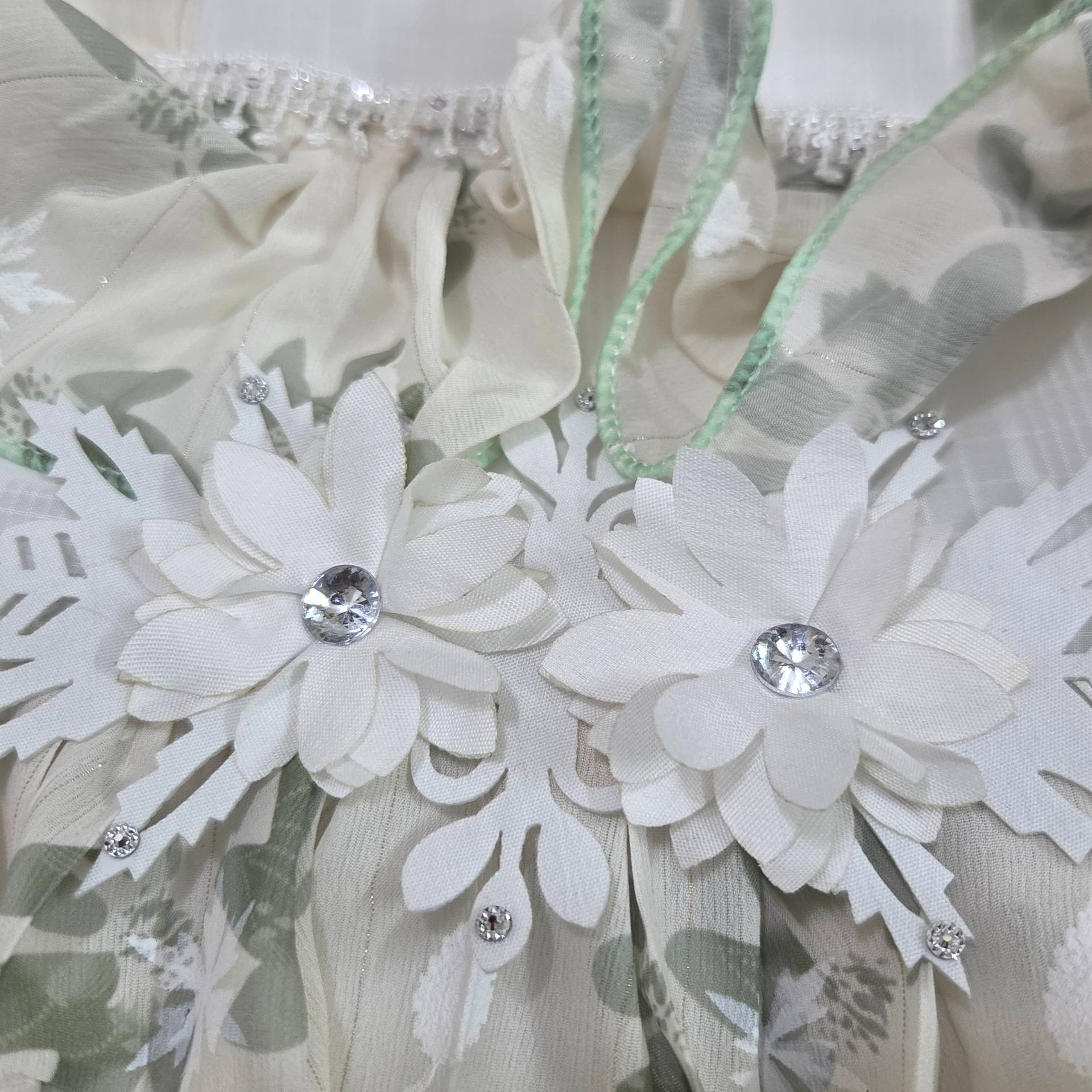 Chinese Soft Fabric Floral Work Baby Frock 