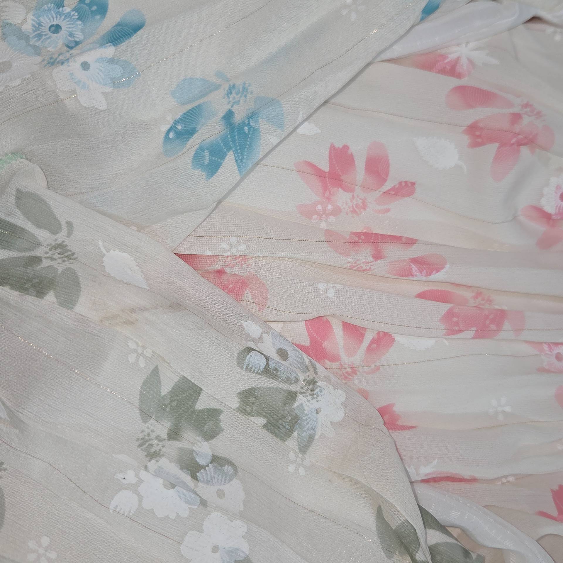 Chinese Soft Fabric Floral Work Baby Frock 