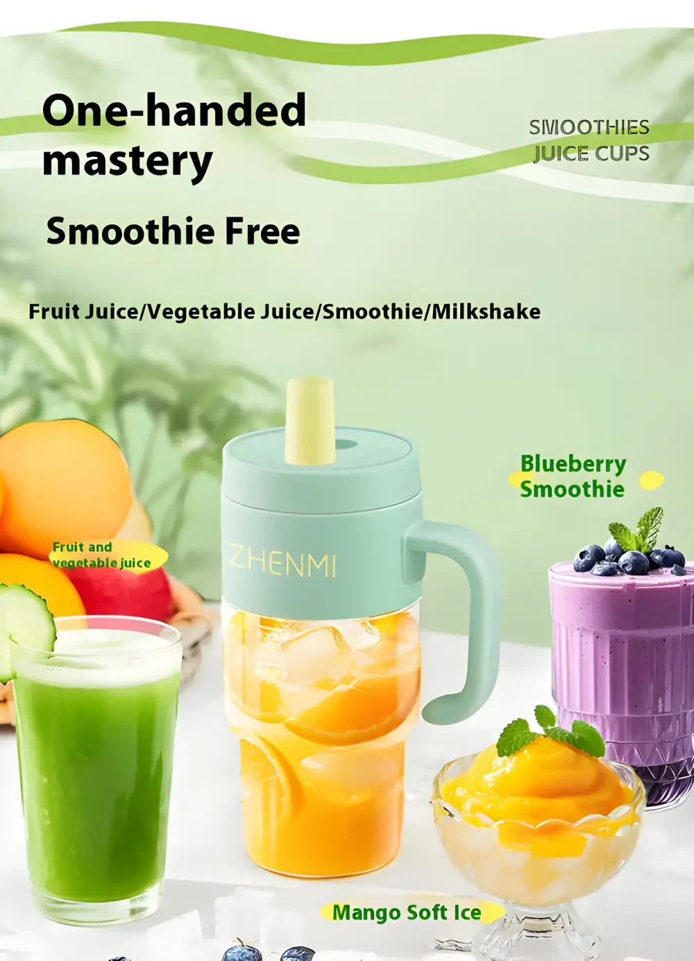 Zhenmi ZMGZ-J25 Portable Juicer Multi-Functional Wireless Mini Juicer