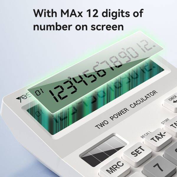 Yesido EC10 Dual Power LCD Display Desktop Calculator Battery & Solar Powered