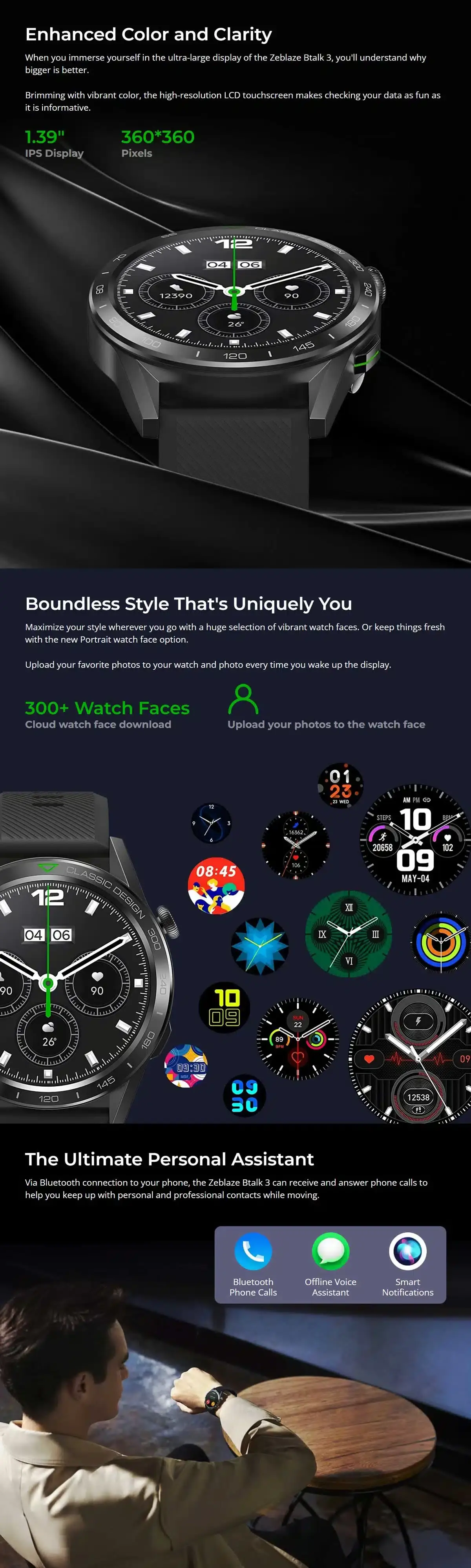 Zeblaze Btalk 3 Bluetooth Calling Smartwatch 