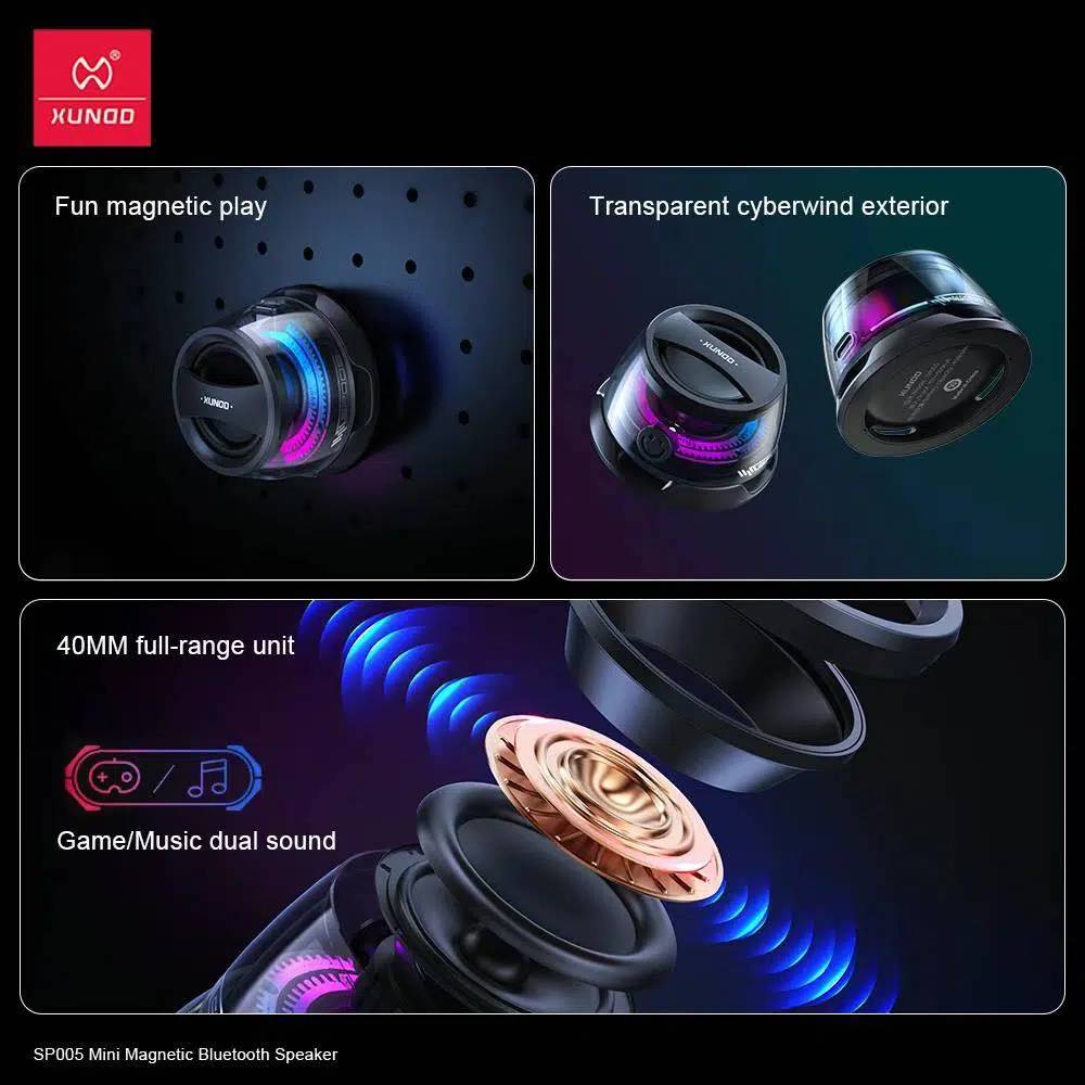 XUNDD SP005 Magnetic Ultra-Portable LED Wireless Speaker