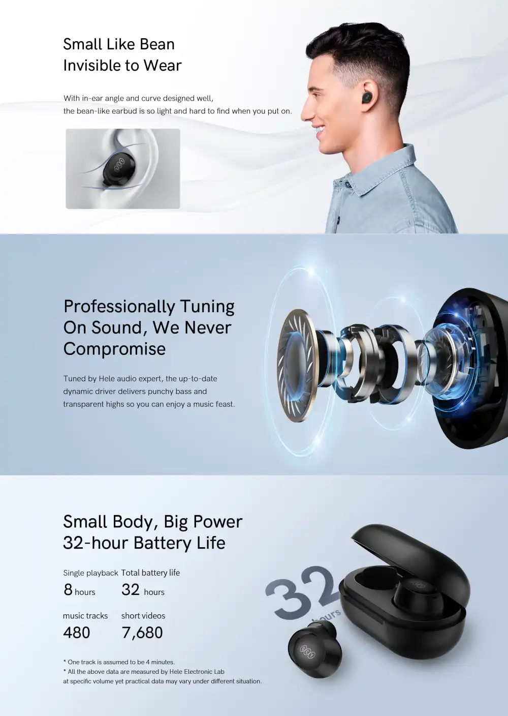 QCY ArcBuds Lite QT27 TWS Wireless Bluetooth Earbuds