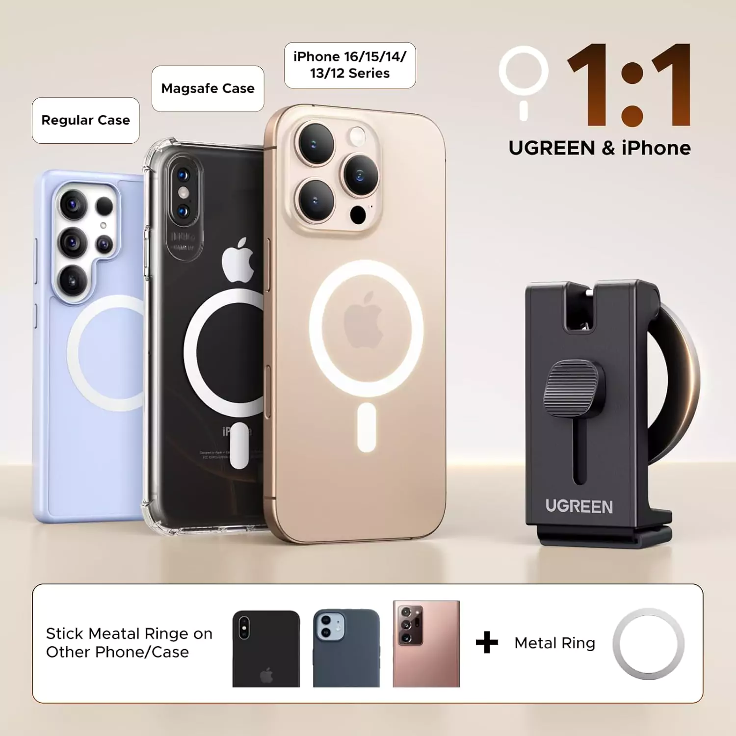 UGREEN LP863 Magnetic Travel Phone Holder 45377