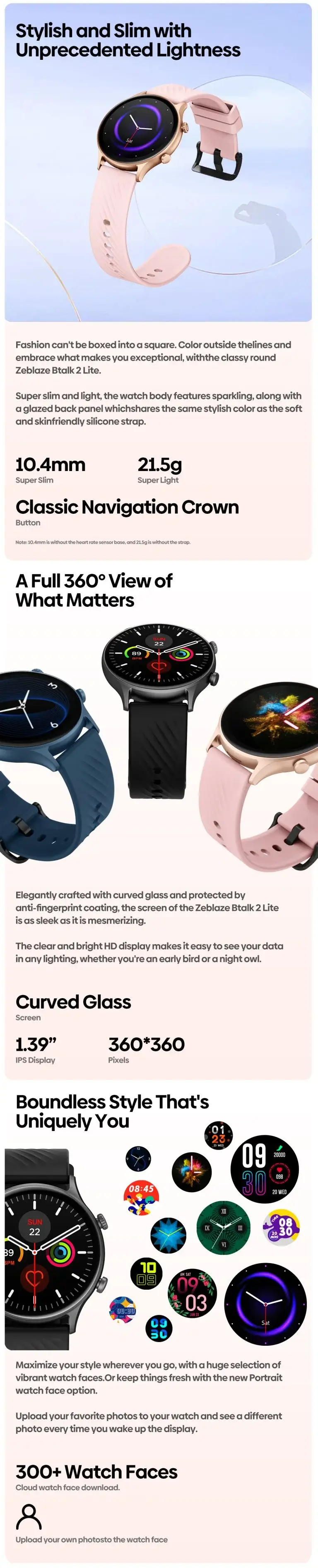 Zeblaze Btalk 2 Lite Bluetooth Calling Smartwatch