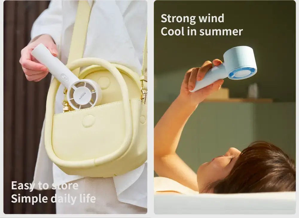 Xiaomi Aisolove F01 Handheld Turbo Fan 2000mAh Rechargeable Mini Portable Fan