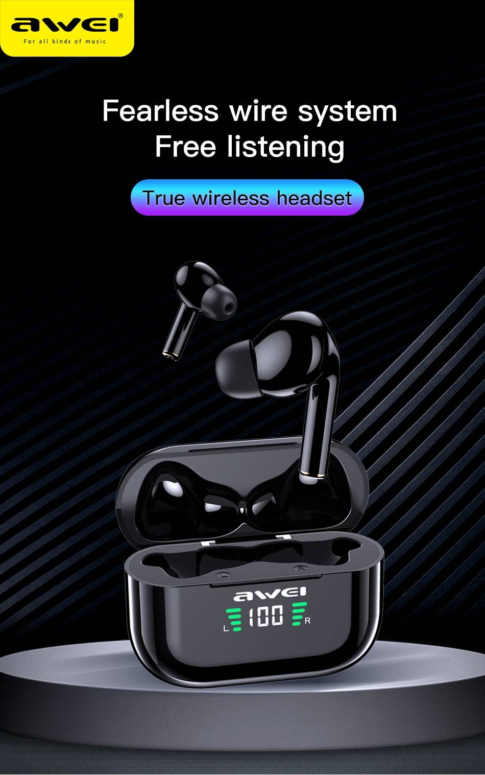 Awei T29P True Wireless Bluetooth Earbuds