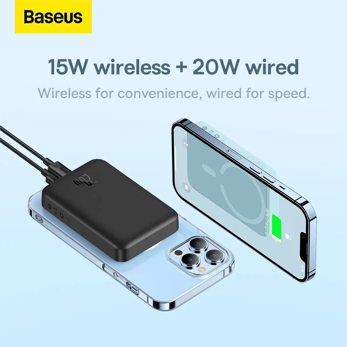 Baseus PPCXM10 10000mAh 20W Magnetic Mini Wireless Fast Charging Power Bank