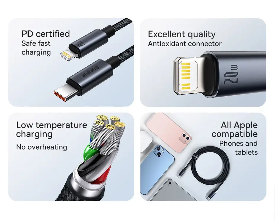 Baseus Minimalist Series 20W USB-C to Lightning Fast Charging Data Cable