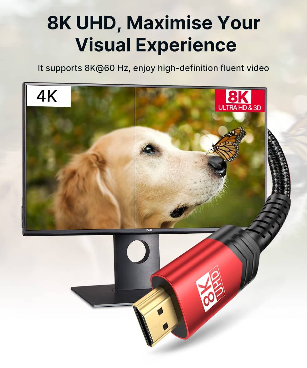 JSAUX CV0011 2M HDMI to HDMI Cable 8K @ 60Hz