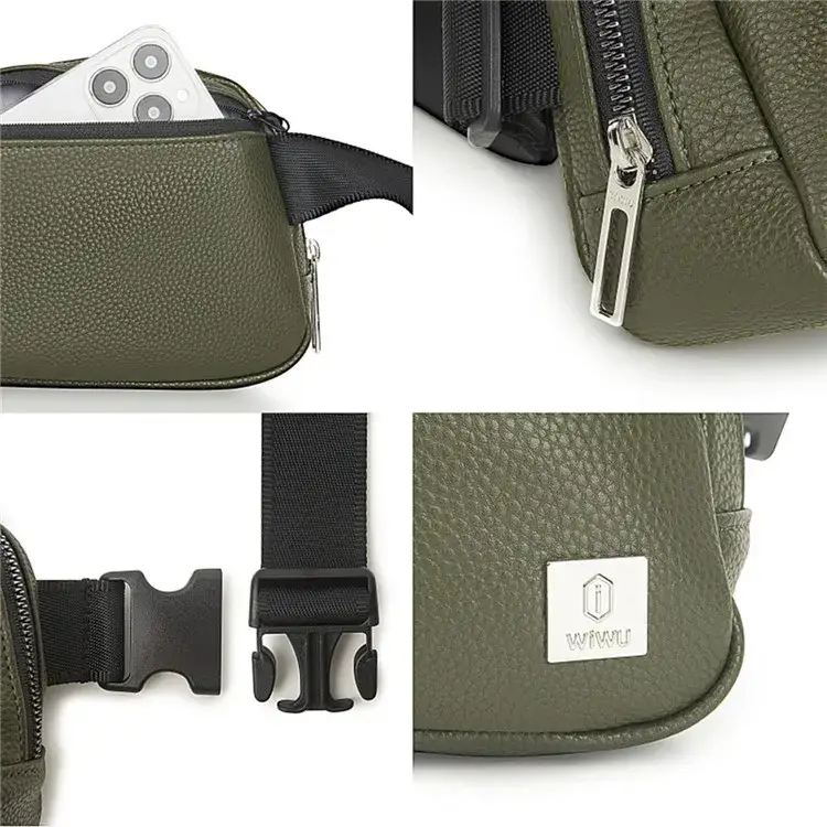 WiWU Lulu Unisex Casual PU Leather Crossbody Bag