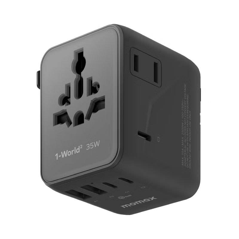 Momax UA27D 1-World² 35W 5-Port Dual AC Universal Travel Adapter