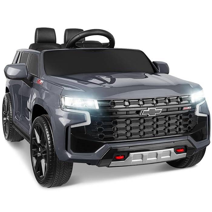 Licensed Chevrolet Tahoe Kids Electric Ride-On Car with Remote Control Gray