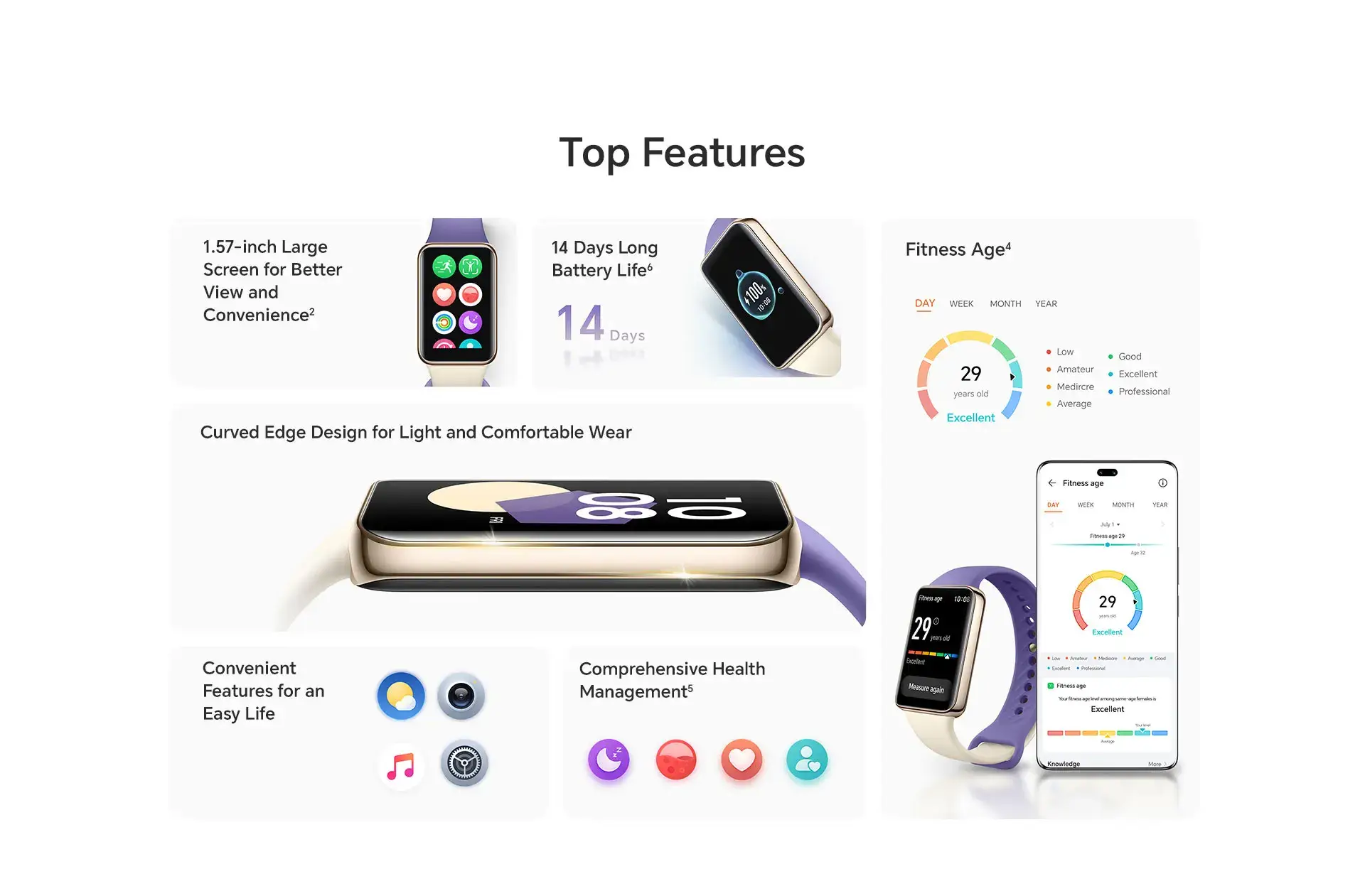 Honor Band 9 Fitness Tracker with AMOLED Display