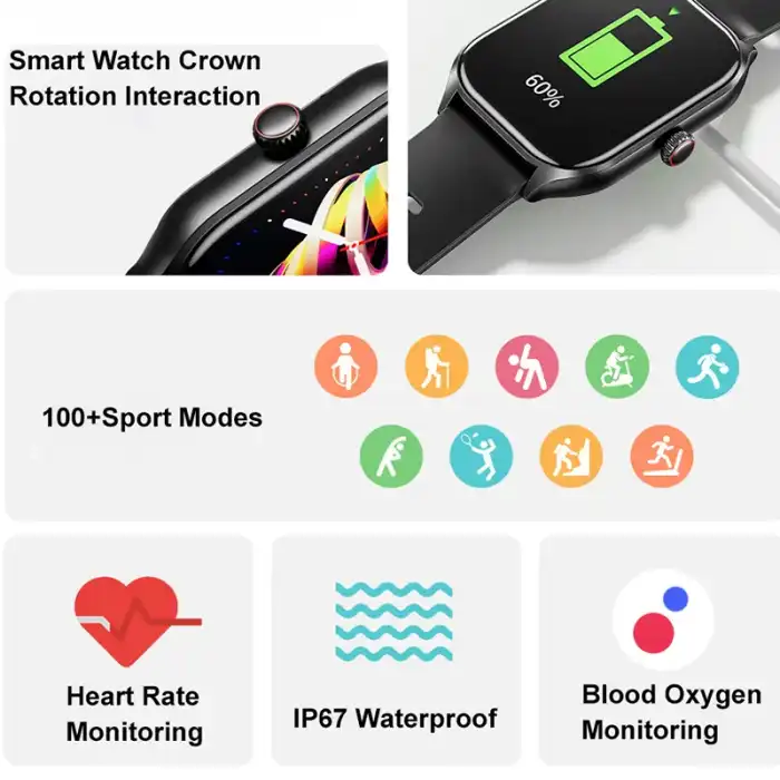 Awei H21 Smartwatch 2.01inch IPS Display Health & Fitness Tracking
